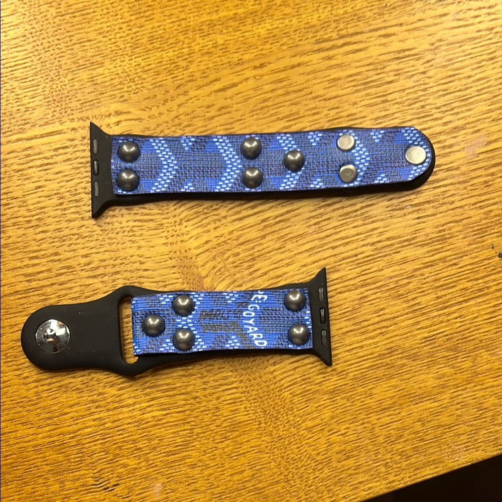 NEW Goyard Repurposed Blue Studded Watch Band